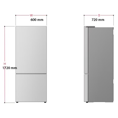 Kích thướcTủ Lạnh Ngăn Đá Trên LG LBD33BLM