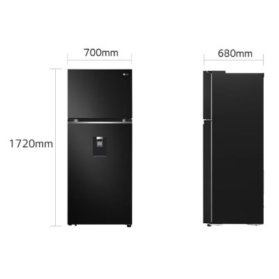 Kích thước Tủ Lạnh Ngăn Đá Trên LG GN-D372BL