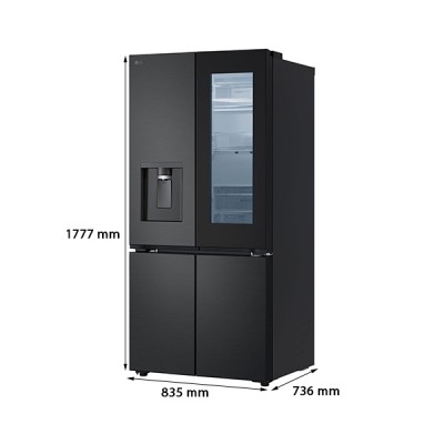 Kích thước tủ lạnh LG  LFD58BLMAI