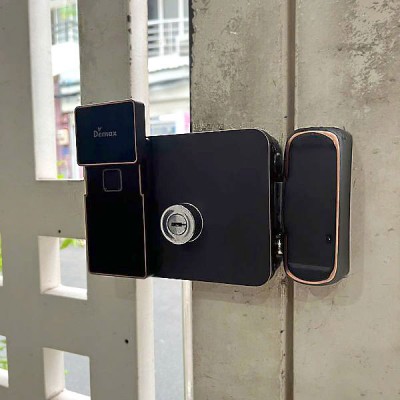 lắp đặt 2 Khóa điện tử Demax EL608 AC CNC App Remote