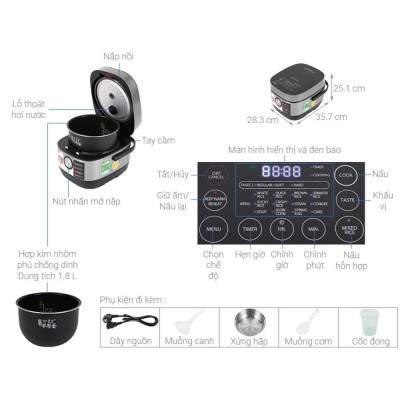 Nội thất chi tiết Toshiba RC-18IP1PV