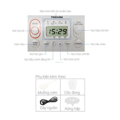 Nút bấm Toshiba RC-18NTFV (W)