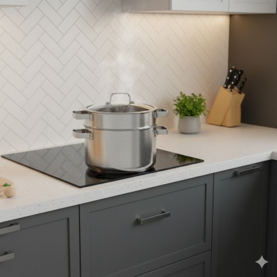 phối cảnh Bộ nồi hấp Malloca SA182