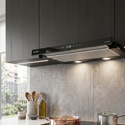 Phối cảnh Máy hút mùi âm tủ	Grandx GX H70F58B