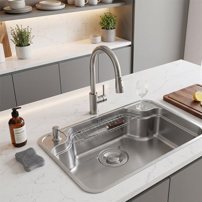 Phối cảnh Chậu rửa chén Nhật Hikari Grandx GX7548JP 