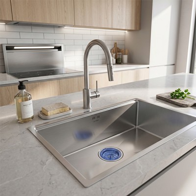 Phối cảnh Chậu rửa chén Handmade GrandX GX7846S