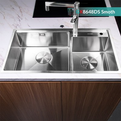 Phối cảnh Chậu rửa chén Handmade Grandx GX8648DS