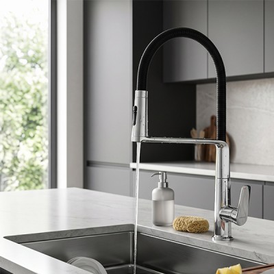 Phối cảnh Vòi rửa chén GrandX GXF10 Titan