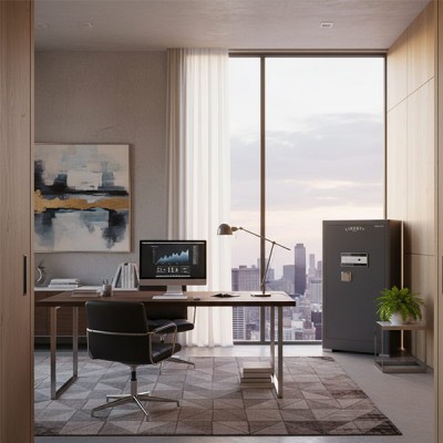 phối cảnh Két sắt Liberty LB1000S - Xám