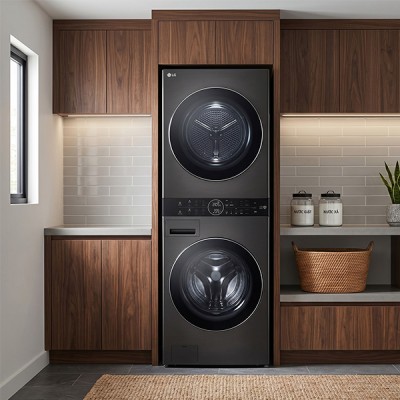 Phối cảnh Tháp giặt sấy LG WT1410NHB