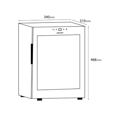 Tủ rượu Kocher KWEU-1012B