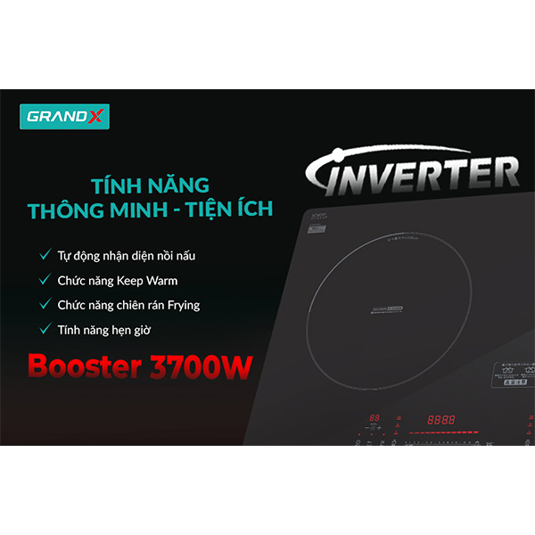Tính năng Bếp từ 2 vùng nấu Grandx GX IP876JP
