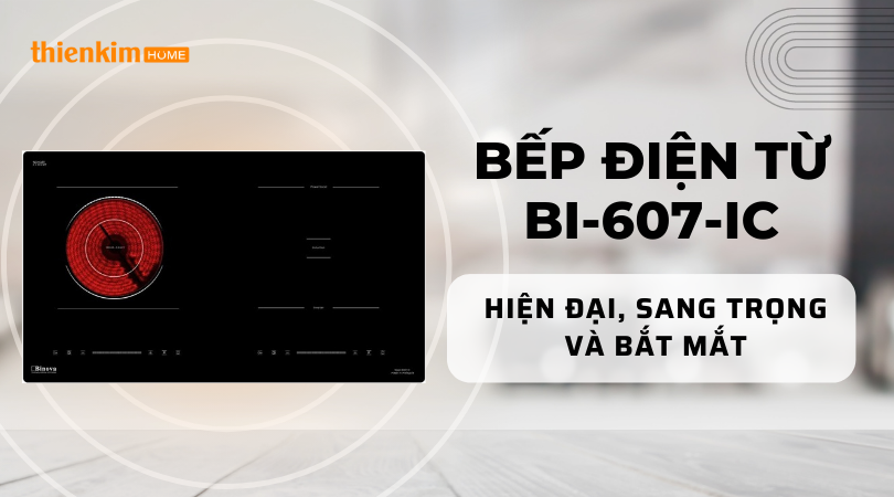 Bếp từ âm 2 vùng nấu Binova BI-607-IC hiện đại