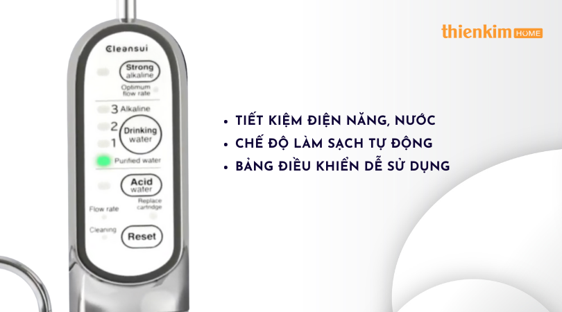 Máy lọc nước ion kiềm Mitsubishi Cleansui EU301 thân thiện với người dùng