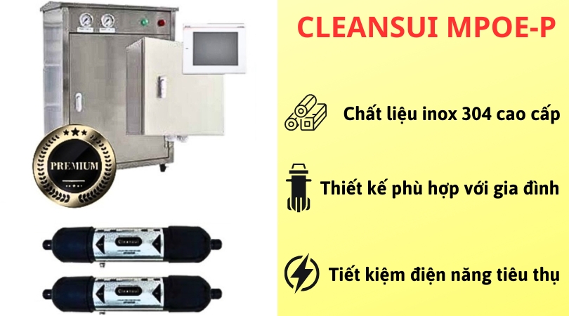 Hệ thống lọc tổng Cleansui MPOE-P cấu tạo chắc chắn