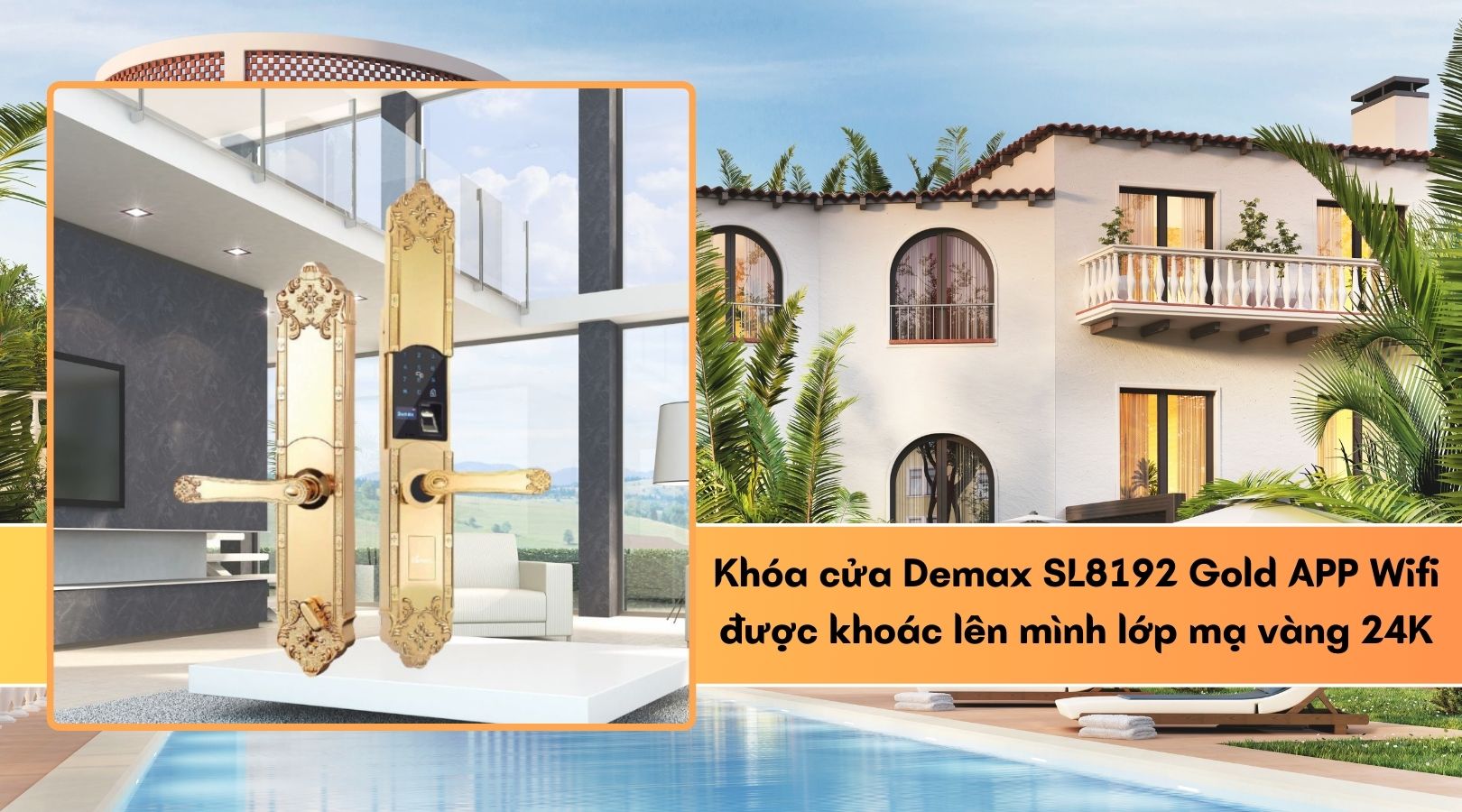 Cấu tạo của khóa Demax EL8192 Gold APP Wifi