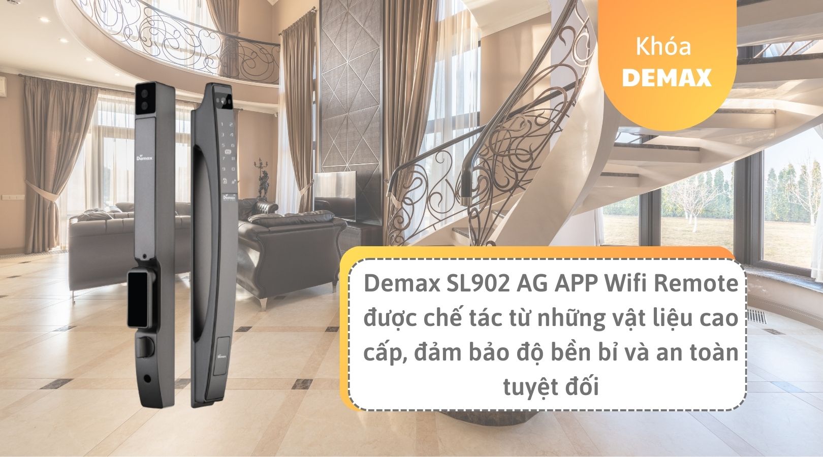 Khóa thông minh chống nước Demax EL902 AG APP Wifi Remote
