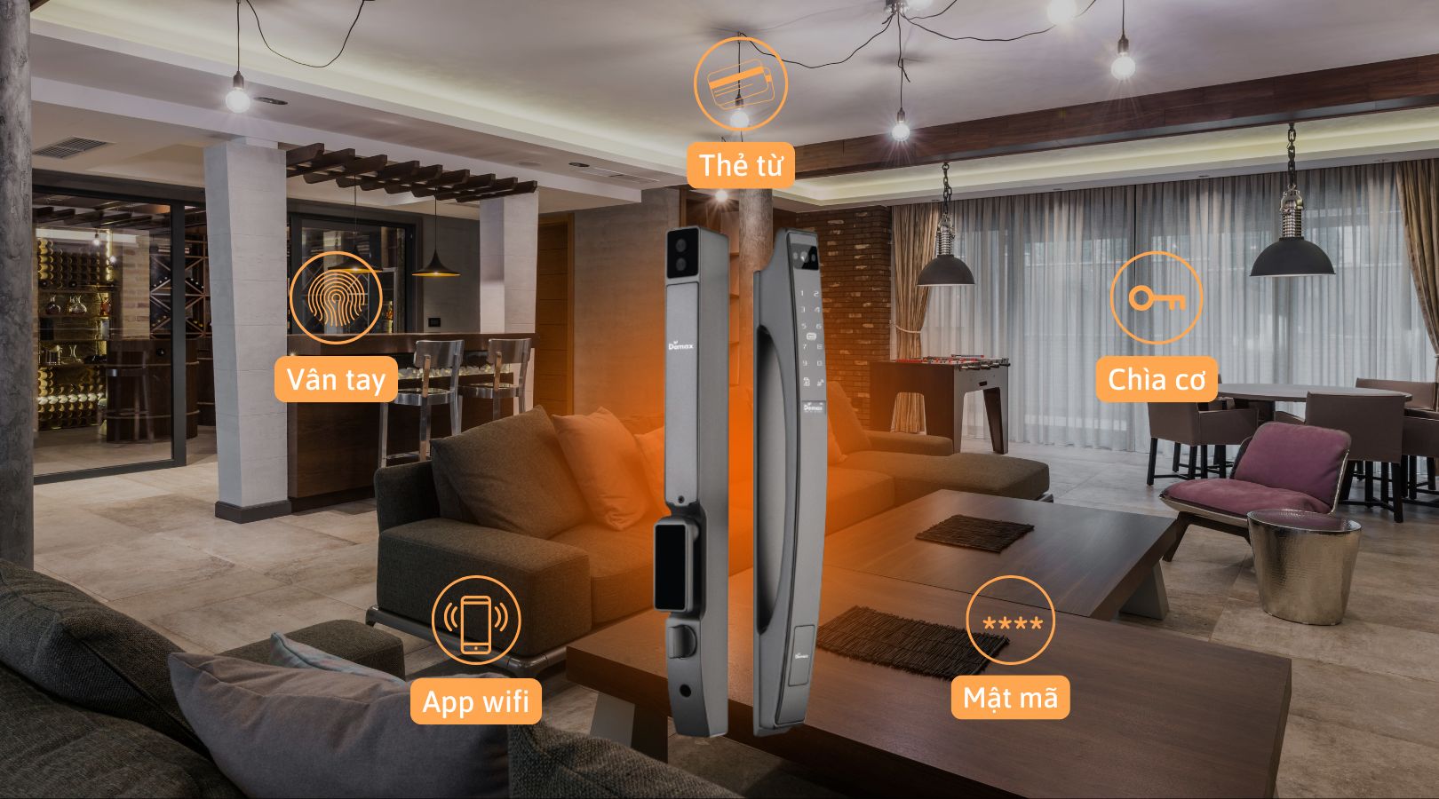 Khóa thông minh chống nước Demax EL902 AG APP Wifi có những phương thức mở khóa nào?