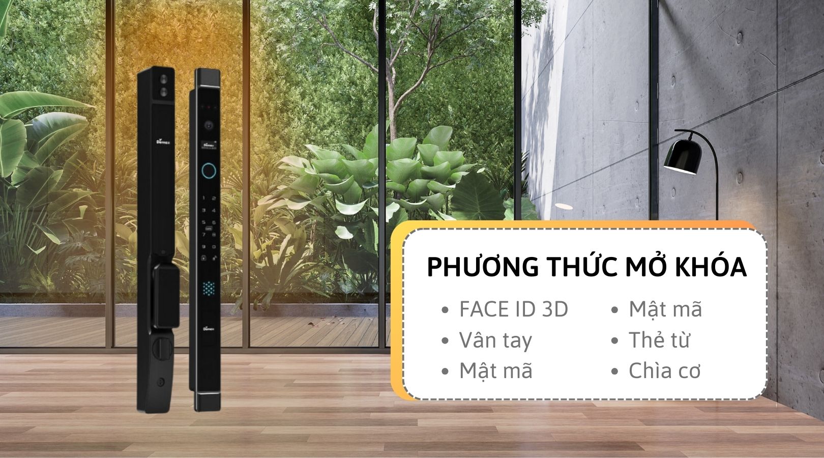 Khóa thông minh Demax EL906 BL CNC APP WIFI được trang bị hệ thống nhận dạng đa phương thức, tích hợp những công nghệ tiên tiến hàng đầu thế giới, đáp ứng tối đa nhu cầu bảo mật và trải nghiệm người dùng
