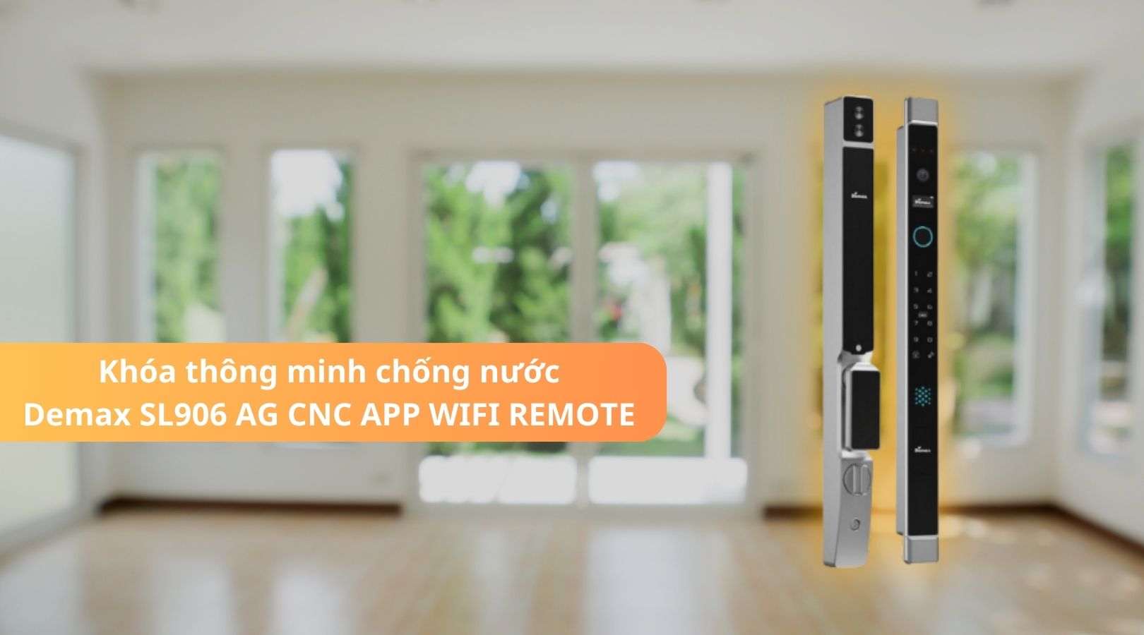 Khóa thông minh chống nước Demax EL906 AG CNC APP WIFI REMOTE