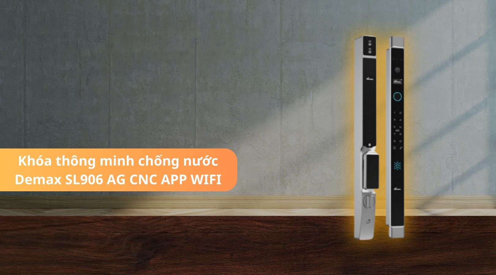 Khóa thông minh chống nước Demax EL906 AG CNC APP WIFI