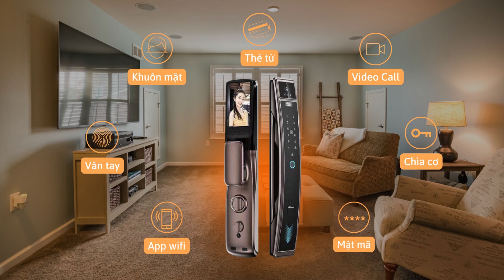 Demax FACE ID-3D EL918 AC APP WIFI có những cách mở khóa nào?