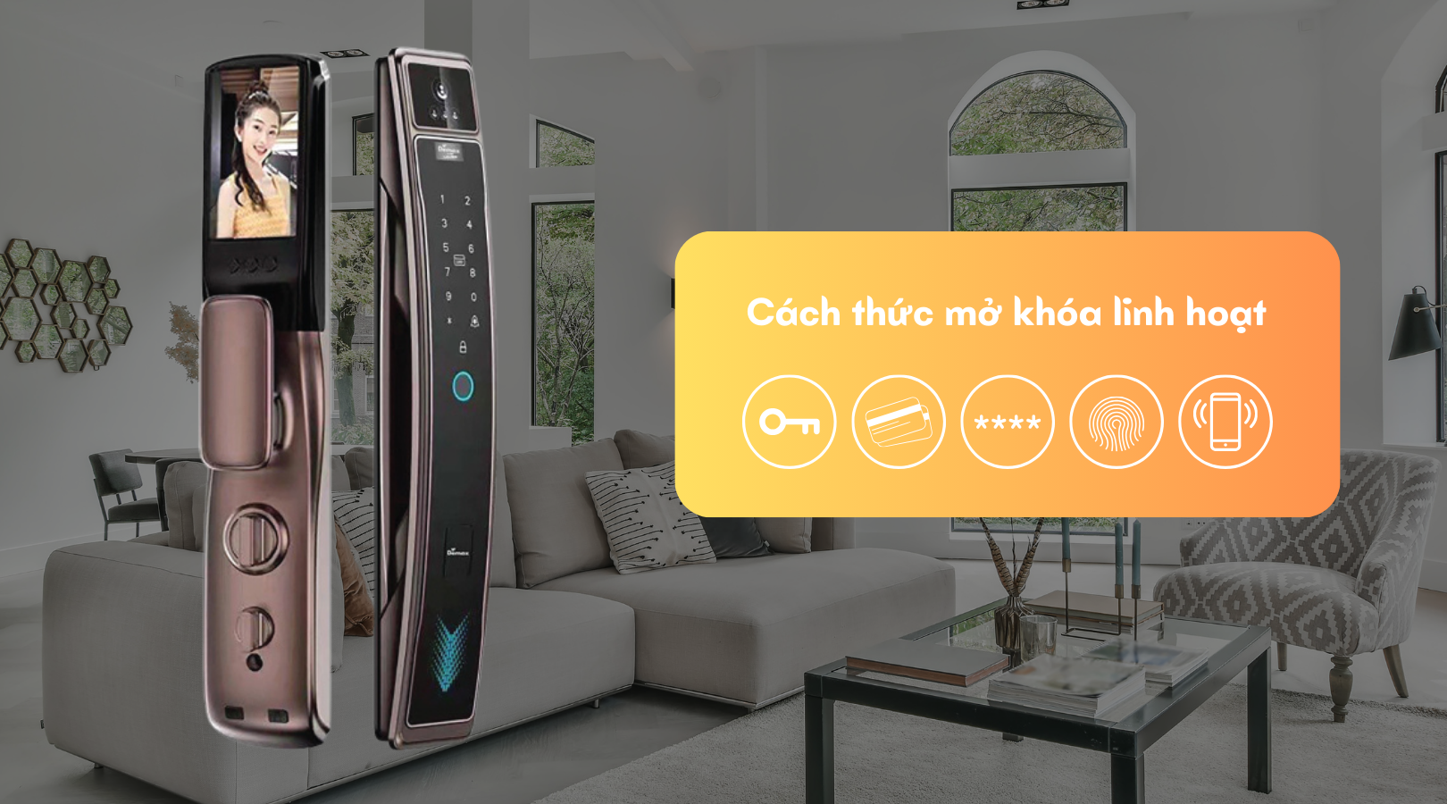 Khóa thông minh tự động màn hình chuông Demax SL818 AC APP Wifi - Thiên ...