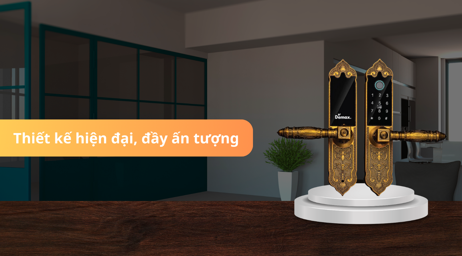 Khóa điện tử Demax EL280 GB APP WIFI