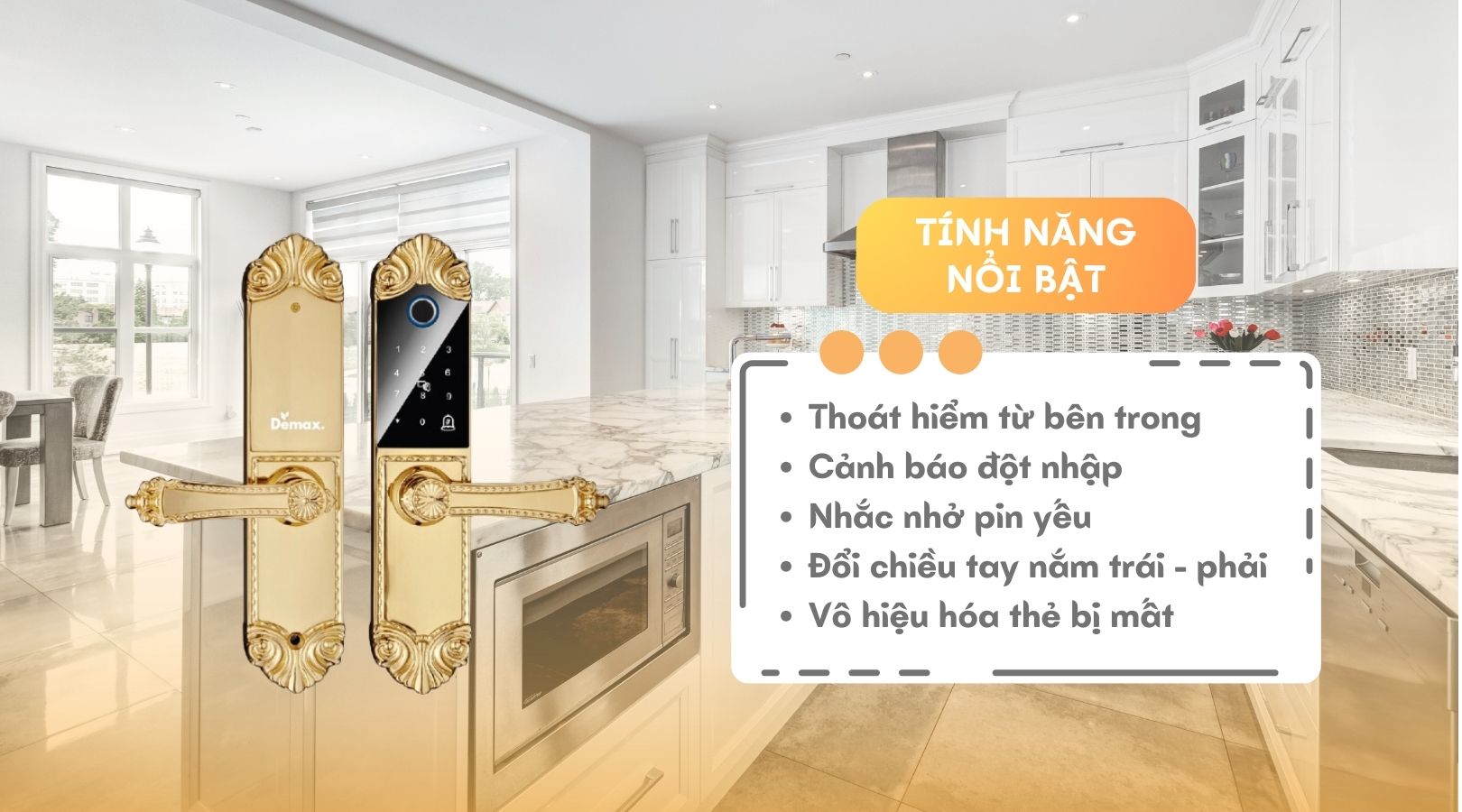Tính năng đa dạng của Demax EL280 BRASS 24K