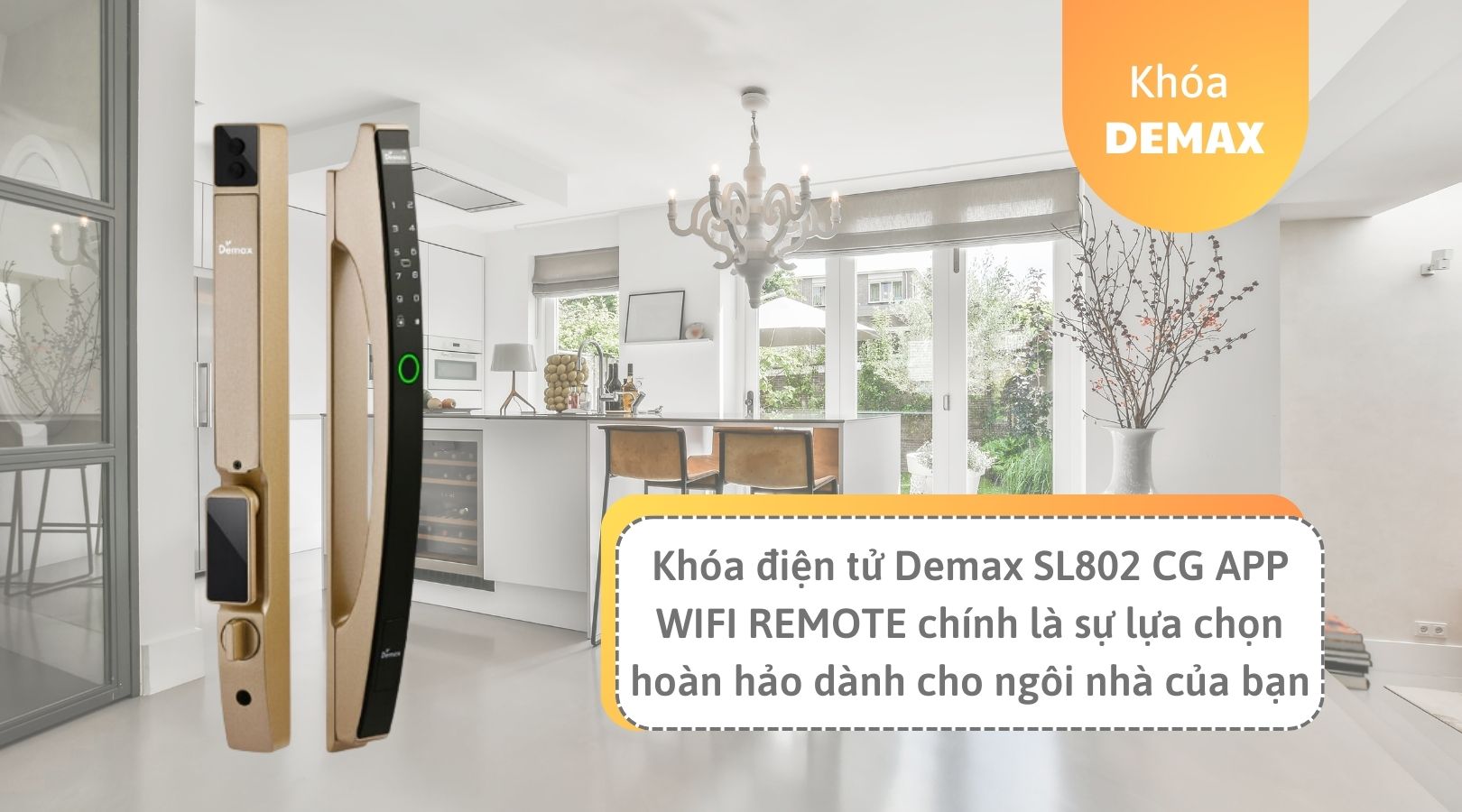 Thông số kỹ thuật cơ bản của khóa Demax SL802 CG APP WIFI REMOTE