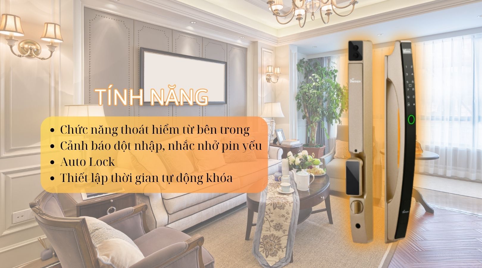 Một số tính năng ưu việt khác của khóa Demax SL802 CG APP WIFI REMOTE