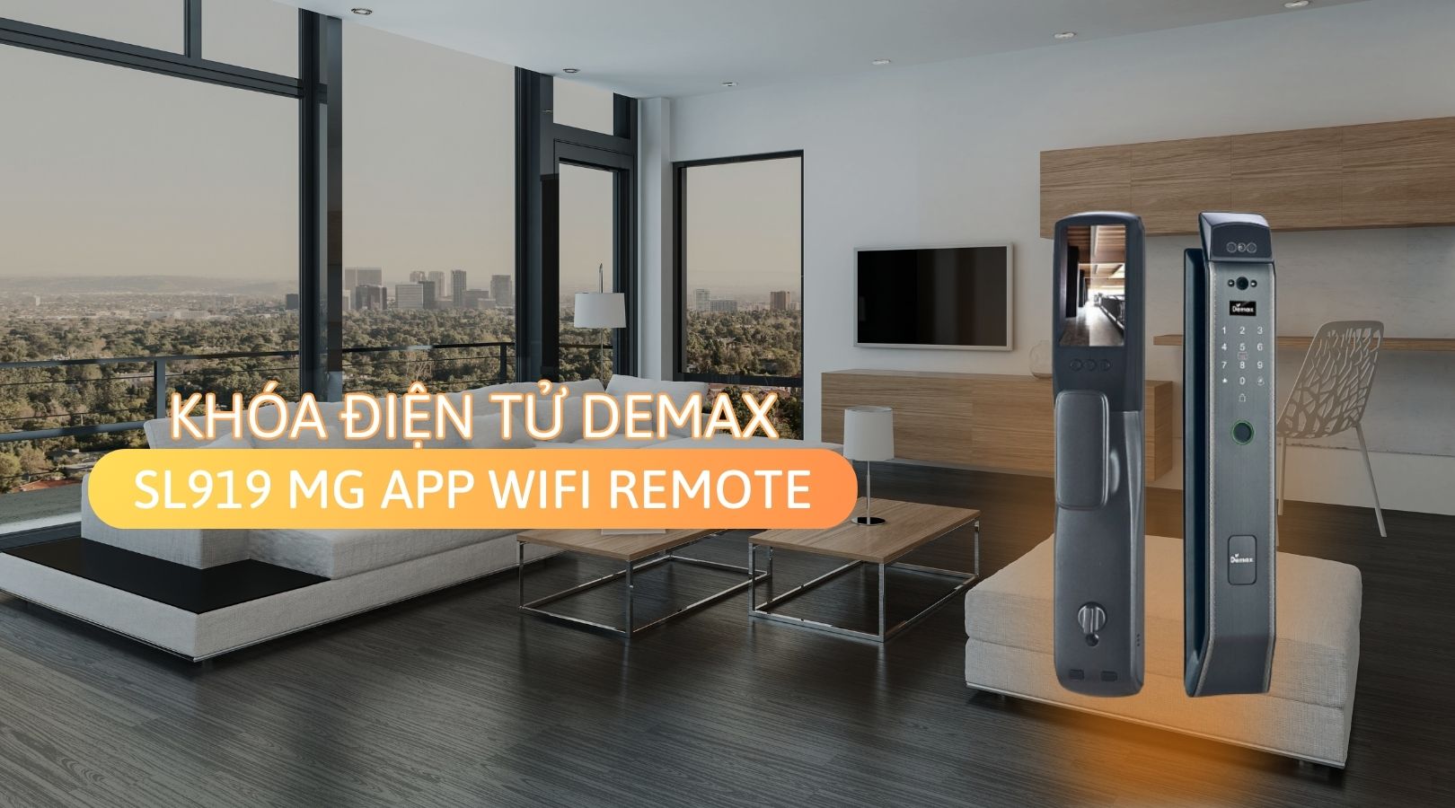 Khóa điện tử Demax FACE ID-3D EL919 MG APP WIFI REMOTE