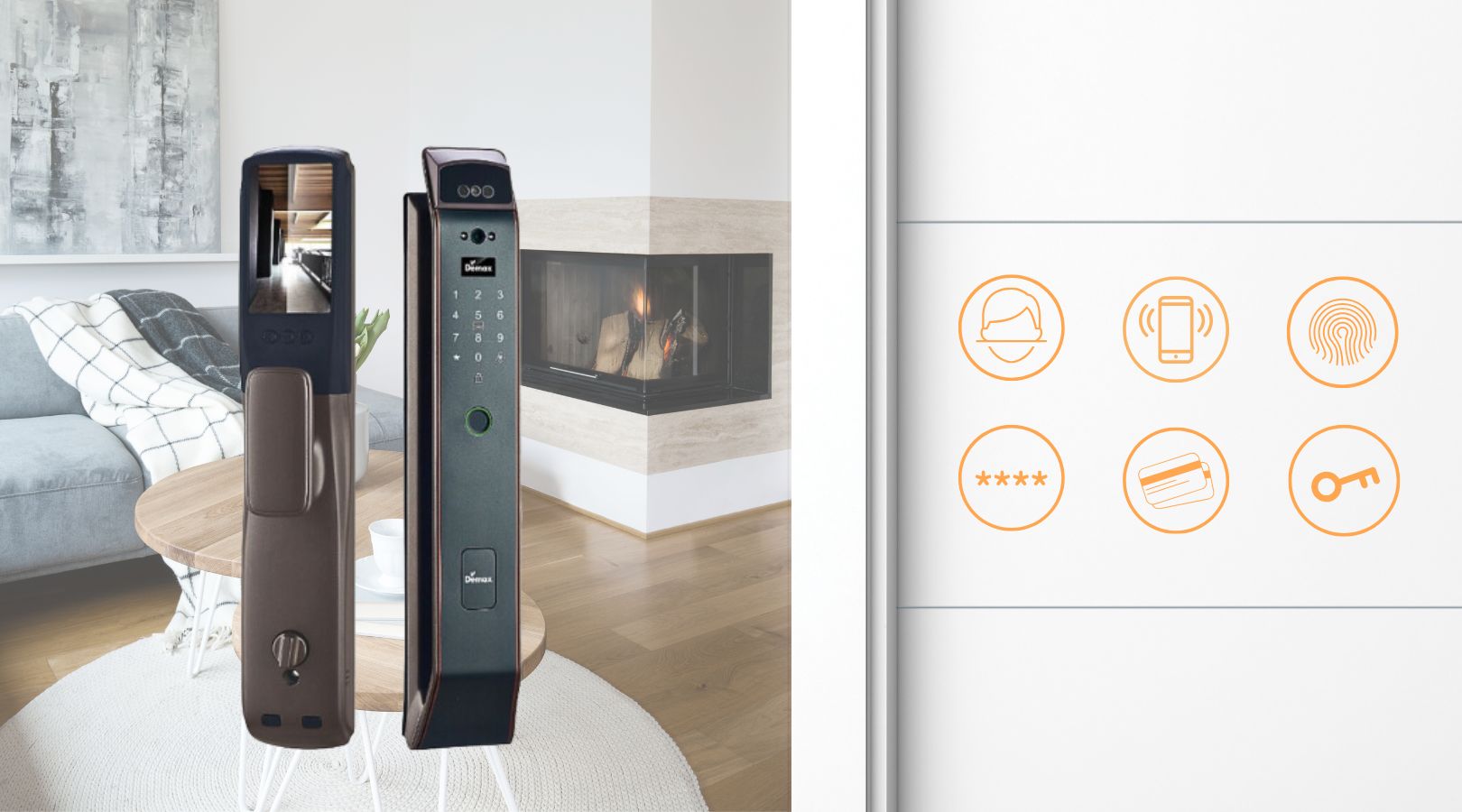 Demax FACE ID-3D EL919 MG APP WIFI REMOTE không chỉ an toàn mà còn cực kỳ tiện lợi với 6 cách mở khóa đa dạng