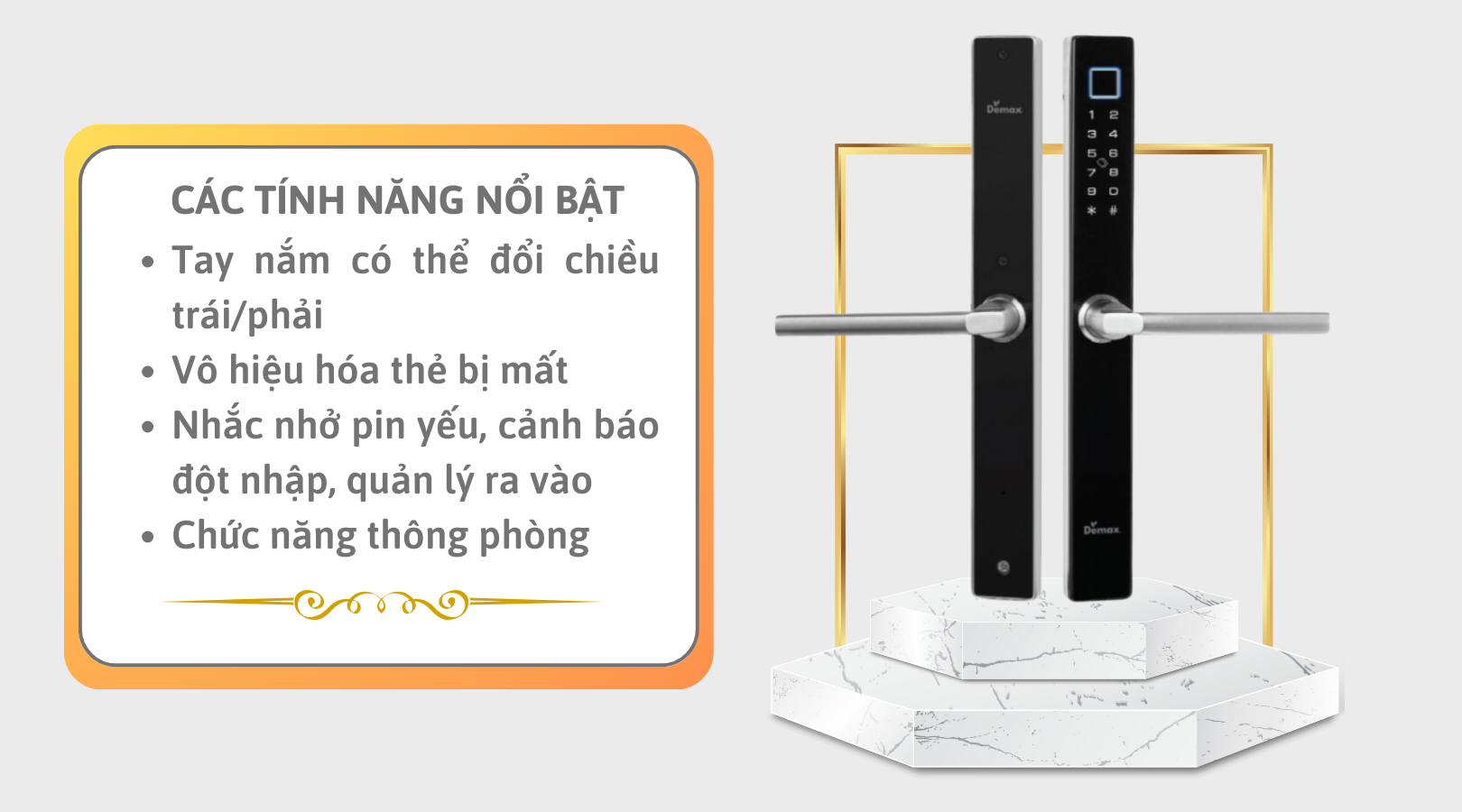 Tính năng nổi bật của khóa thông minh chống nước Demax EL-C102 SB APP WIFI