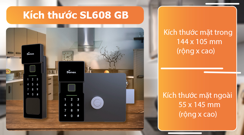 Khóa điện tử Demax chống nước EL608 GB IP56 APP WIFI