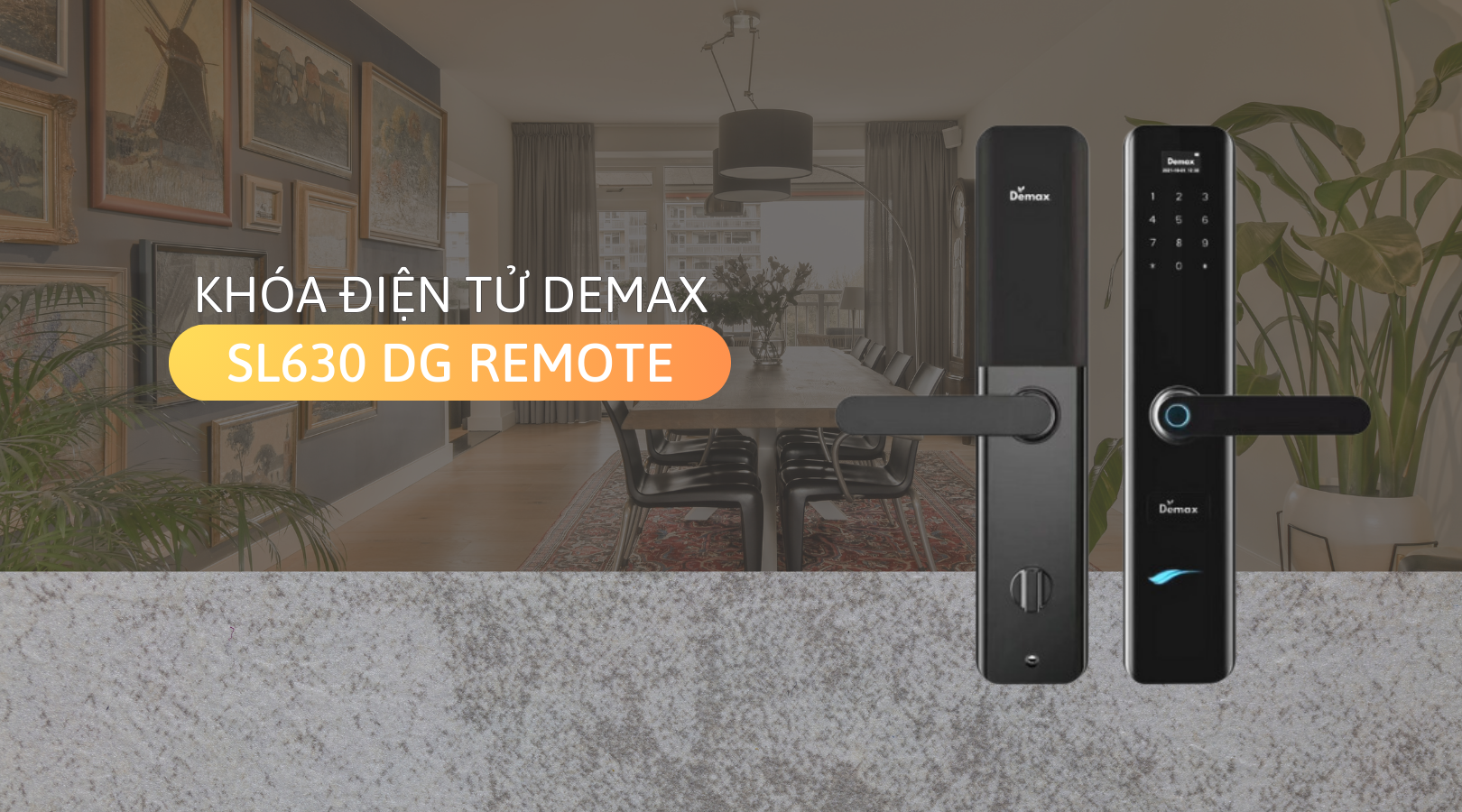 Cấu tạo của khóa Demax EL630 DG REMOTE