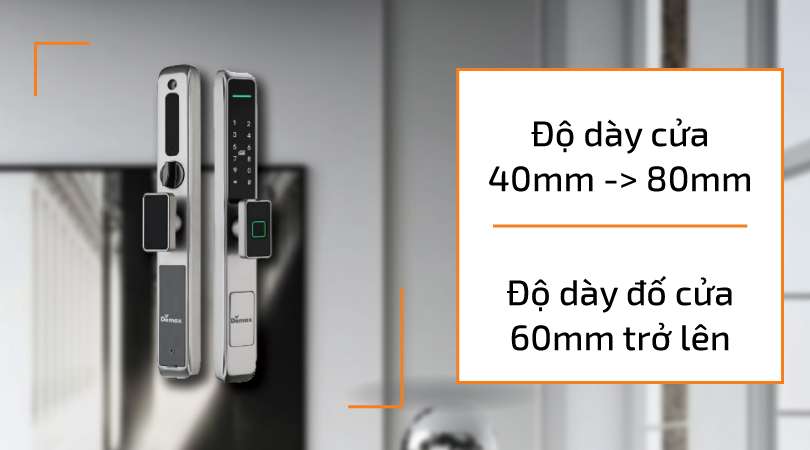 Demax EL606 SD APP Wifi  - Độ rộng đố cửa