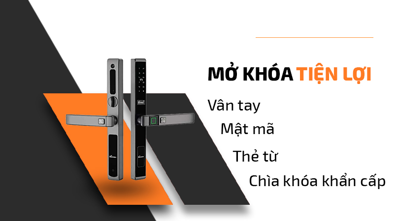 Khóa điện tử Demax EL588 AG - Mở khóa đa dạng