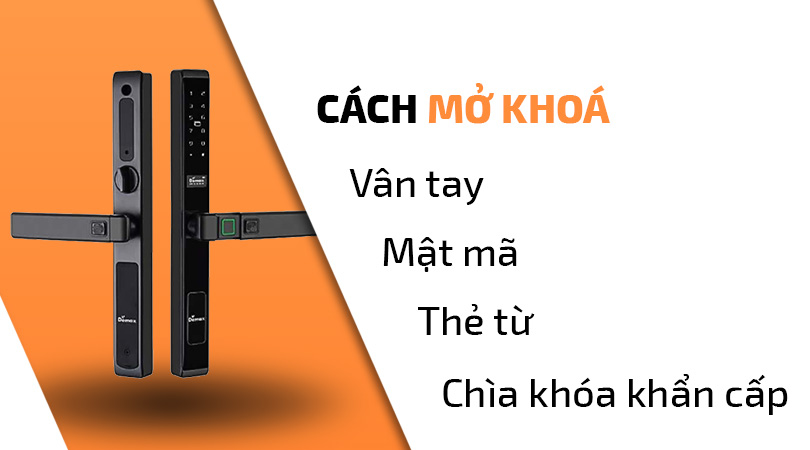 Khóa điện tử Demax EL588 BL - Đa dạng cách mở khóa