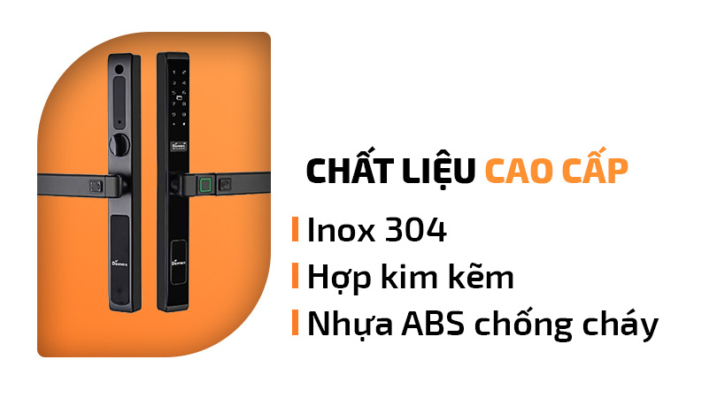 Chất liệu của khóa điện tử Demax EL588 BL
