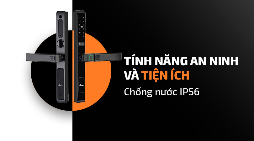 Khóa điện tử Demax EL588 BL - Chống nước IP56