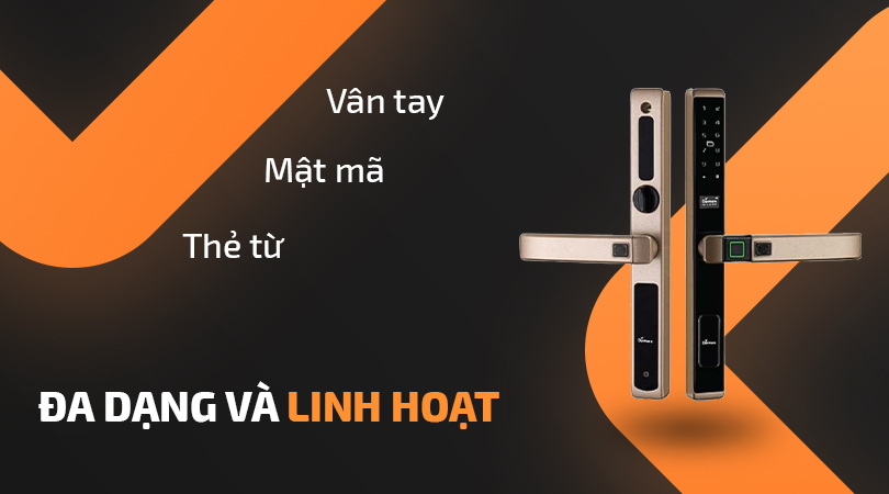 Khóa điện tử Demax EL588 CG - Đa dạng cách mở khóa