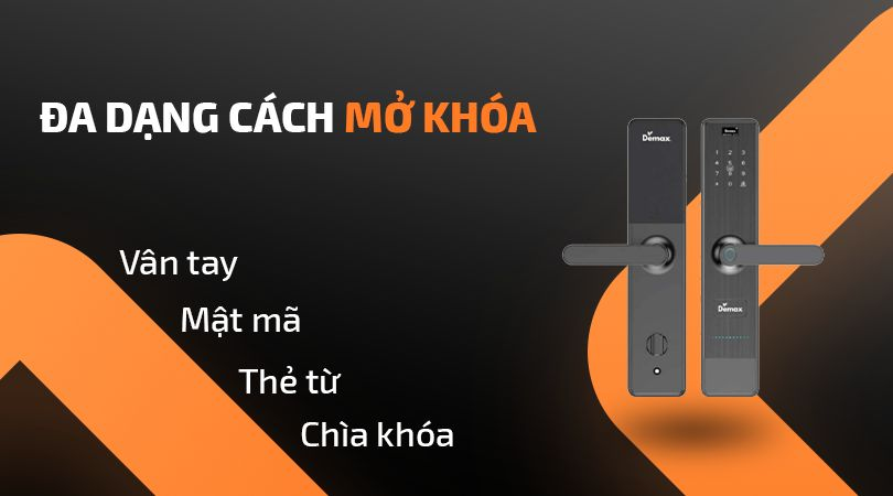 Demax EL628 SG - Đa dạng cách mở khóa