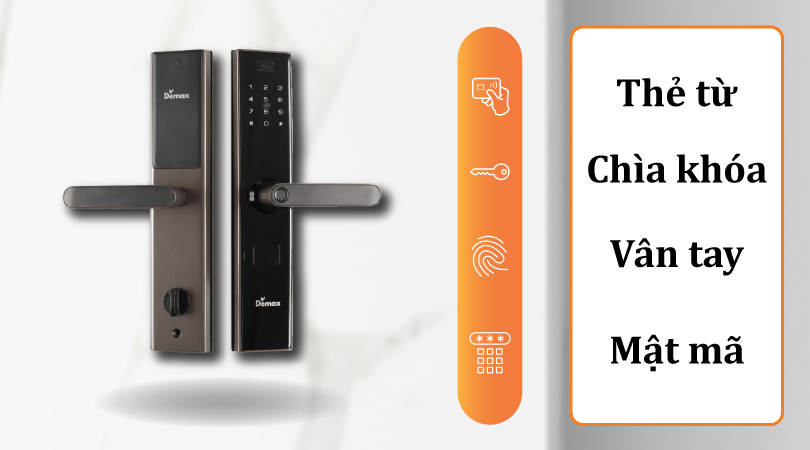 Khóa điện tử Demax EL638 PB - Đa dạng cách mở khóa