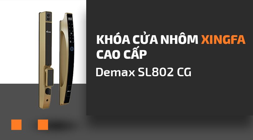 Khóa cửa nhôm xingfa cao cấp Demax SL802 CG