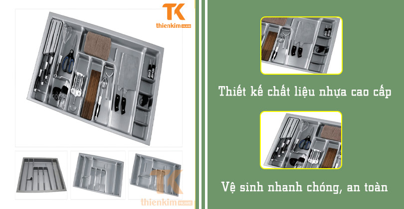 hình ảnh khay chia thìa dĩa Eurogold ETP800