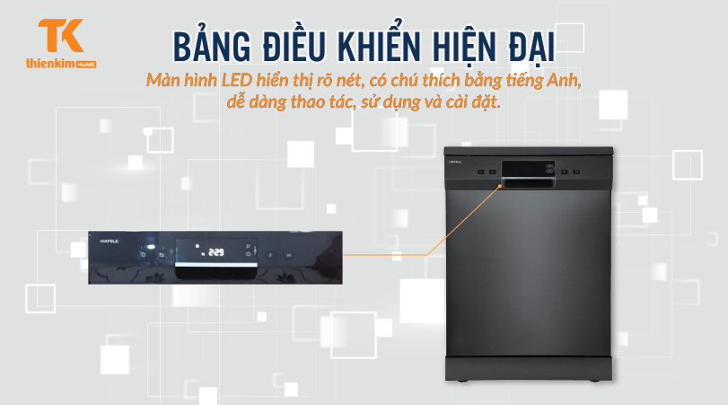 Bảng điều khiển hiện đại Máy Rửa Chén Hafele HDW-F60EB 538.21.310