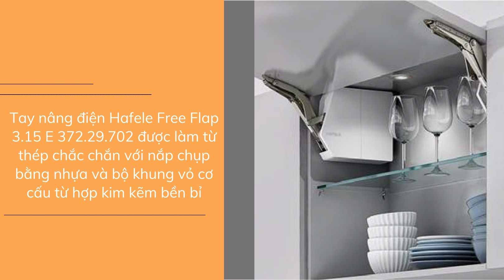 Thông tin cơ bản về tay nâng điện Hafele Free Flap 3.15 E 372.29.702