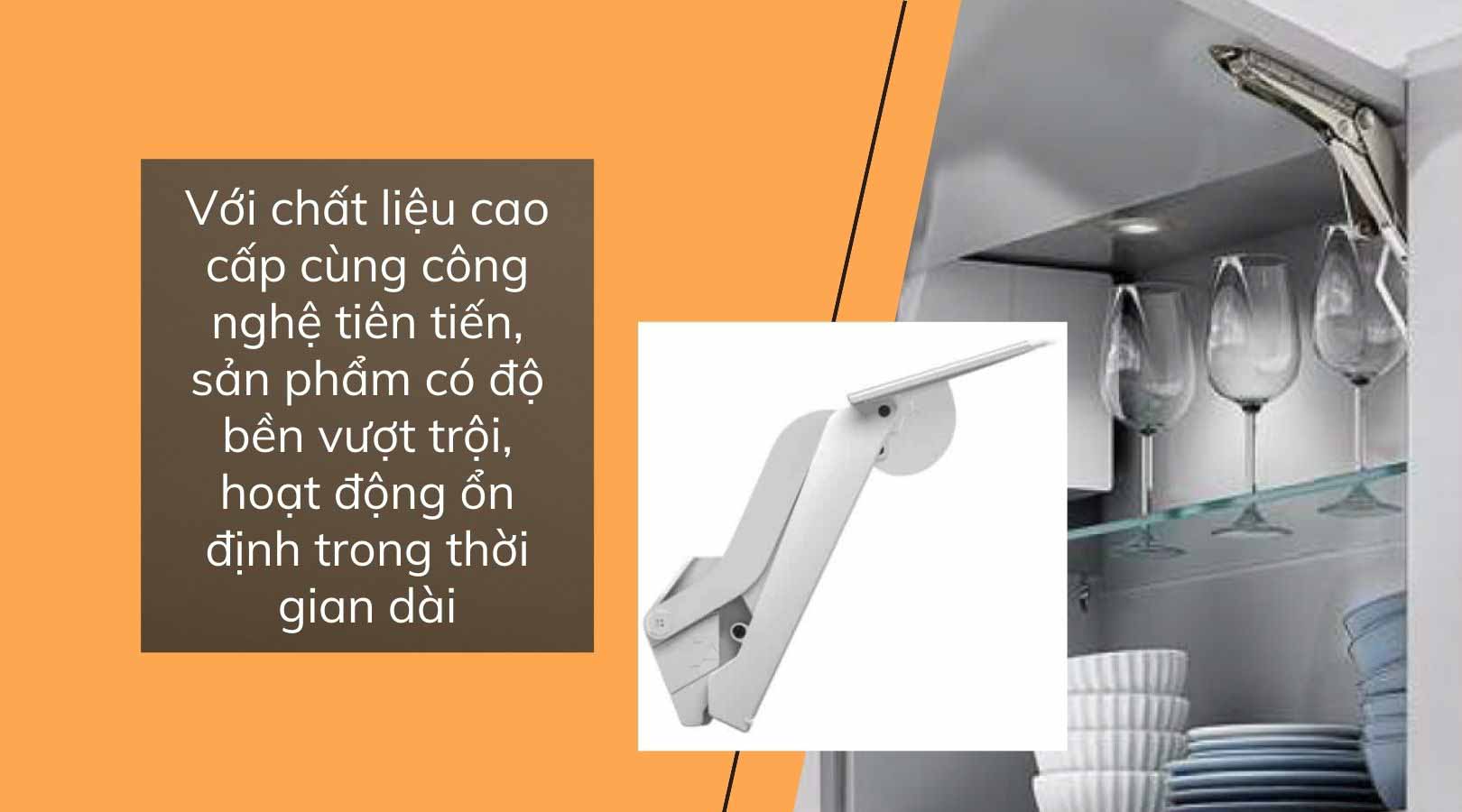 Ưu điểm của sản phẩm tay nâng điện Hafele Free Flap 3.15 E 372.29.702