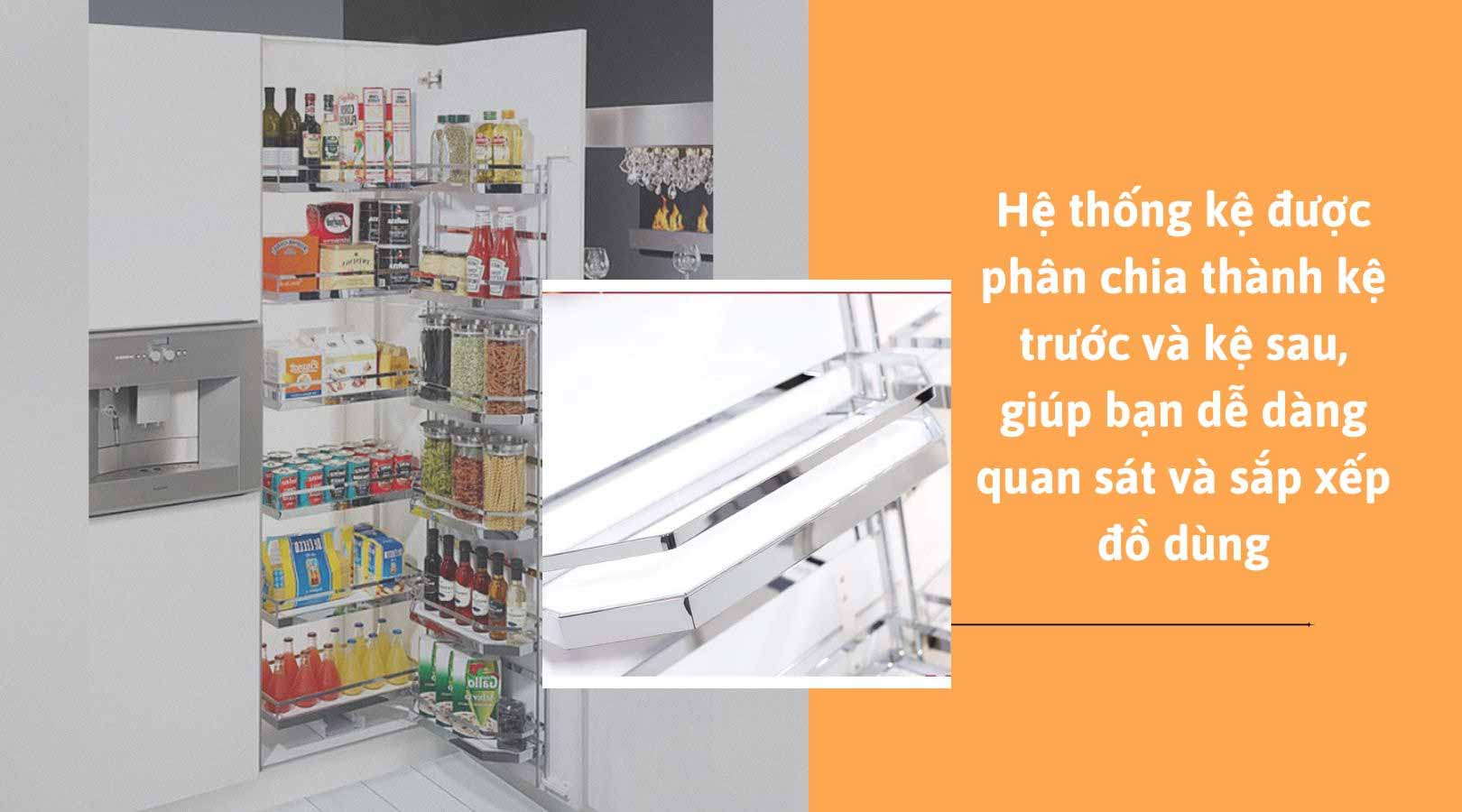 Tủ đồ khô Hafele 545.94.632 được thiết kế với sự tiện lợi tối ưu cho người dùng